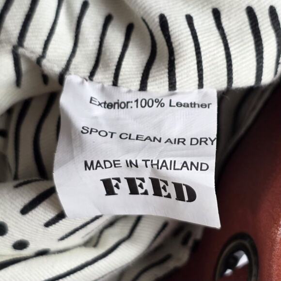 FEED Projects Harriet Leather Drawstring Bucket Bag - Terracotta Brown - EUC - Picture 4 of 12